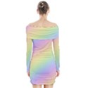 Pastel Goth Rainbow  Long Sleeve Off Shoulder Dress View2