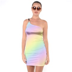 Pastel Goth Rainbow  One Soulder Bodycon Dress by thethiiird