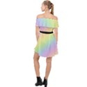 Pastel Goth Rainbow  Off Shoulder Chiffon Dress View2