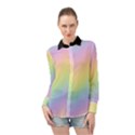 Pastel Goth Rainbow  Long Sleeve Chiffon Shirt View1