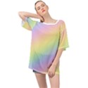 Pastel Goth Rainbow  Oversized Chiffon Top View1