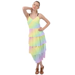 Pastel Goth Rainbow  Layered Bottom Dress by thethiiird