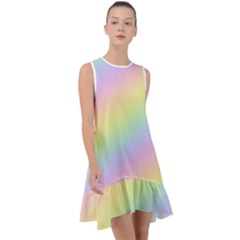 Pastel Goth Rainbow  Frill Swing Dress by thethiiird