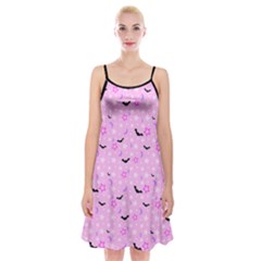 Spooky Pastel Goth  Spaghetti Strap Velvet Dress by thethiiird