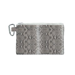 Python Snakeskin Print Canvas Cosmetic Bag (small) by LoolyElzayat