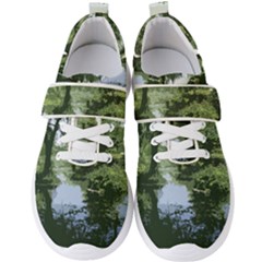 Away From The City Cutout Painted Men s Velcro Strap Shoes by SeeChicago