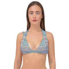 Minty Ocean Double Strap Halter Bikini Top by TheLazyPineapple