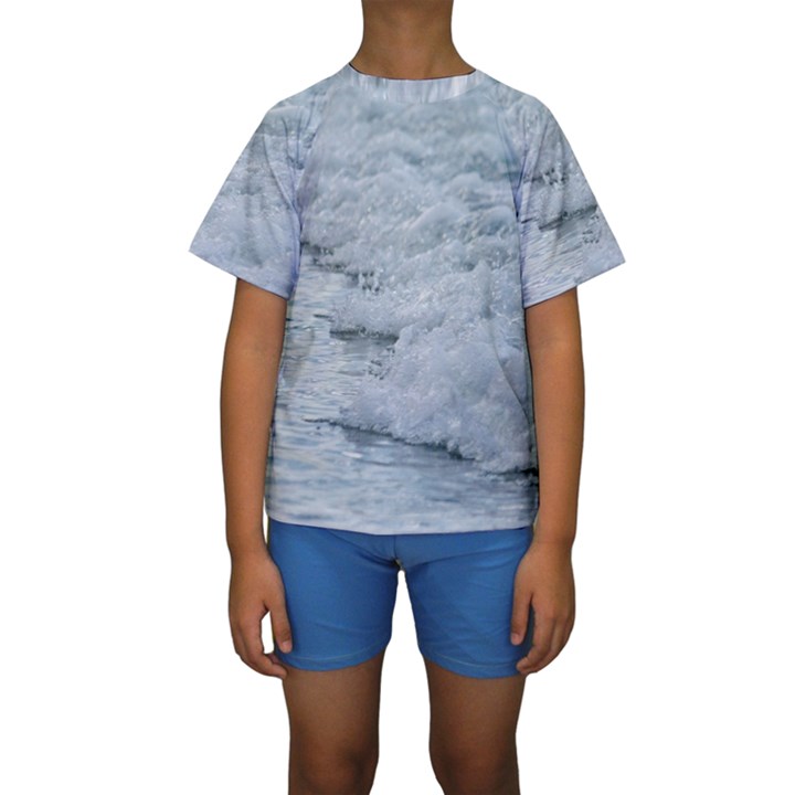 Ocean Waves Kids  Short Sleeve Swimwear