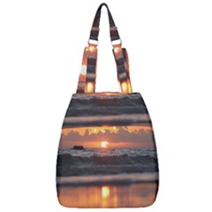 Ocean Sunrise Center Zip Backpack by TheLazyPineapple