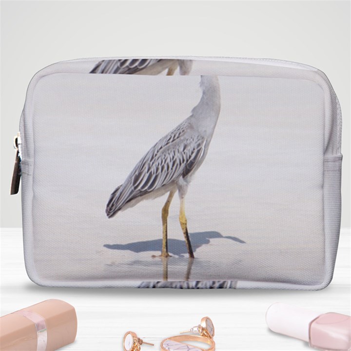 Beach Heron Bird Make Up Pouch (Medium)