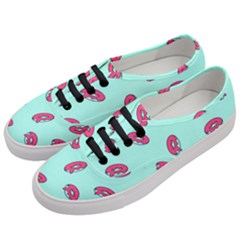 Donuts Pattern Food Colourful Women s Classic Low Top Sneakers by Vaneshart