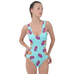 Donuts Pattern Food Colourful Side Cut Out Swimsuit by Vaneshart