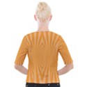 Background Graphic Modern Orange Cropped Button Cardigan View2