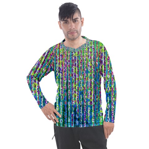 Matrix Technology Data Digital Men s Pique Long Sleeve Tee by Vaneshart