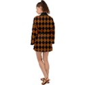 Block Fiesta - Burnt Orange & Black Long Sleeve Kimono View2