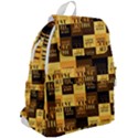 I Love Art Deco Typographic Motif Collage Print Top Flap Backpack View2