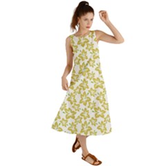 Cute Flowers - Ceylon Yellow Summer Maxi Dress by FashionBoulevard