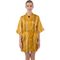 Nice Stripes - Honey Orange Half Sleeve Satin Kimono  View1