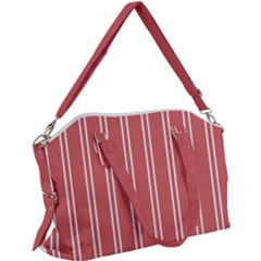 Nice Stripes - Indian Red Canvas Crossbody Bag by FashionBoulevard