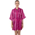 Nice Stripes - Peacock Pink Half Sleeve Satin Kimono  View1