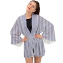 Nice Stripes - Silver Grey Long Sleeve Kimono View1