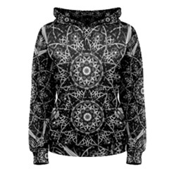 Black And White Pattern Women s Pullover Hoodie by Sobalvarro