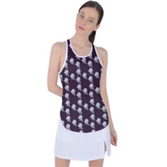 White Rose In Maroon Racer Back Mesh Tank Top by snowwhitegirl