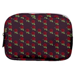 Rose Maroon Make Up Pouch (small) by snowwhitegirl