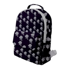 White Rose In Purple Flap Pocket Backpack (large) by snowwhitegirl