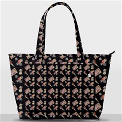 Robin Art Black Pattern Back Pocket Shoulder Bag  by snowwhitegirl