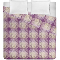 Doily Only Pattern Purple Duvet Cover Double Side (king Size) by snowwhitegirl