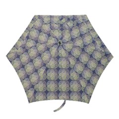 Doily Only Pattern Blue Mini Folding Umbrellas by snowwhitegirl