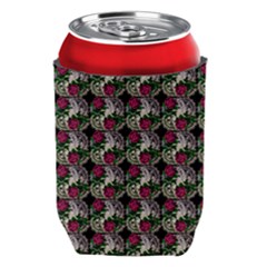 Doily Rose Pattern Black Can Holder by snowwhitegirl