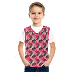 Doily Rose Pattern Watermelon Pink Kids  Sportswear by snowwhitegirl