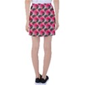 Doily Rose Pattern Watermelon Pink Tennis Skirt View2