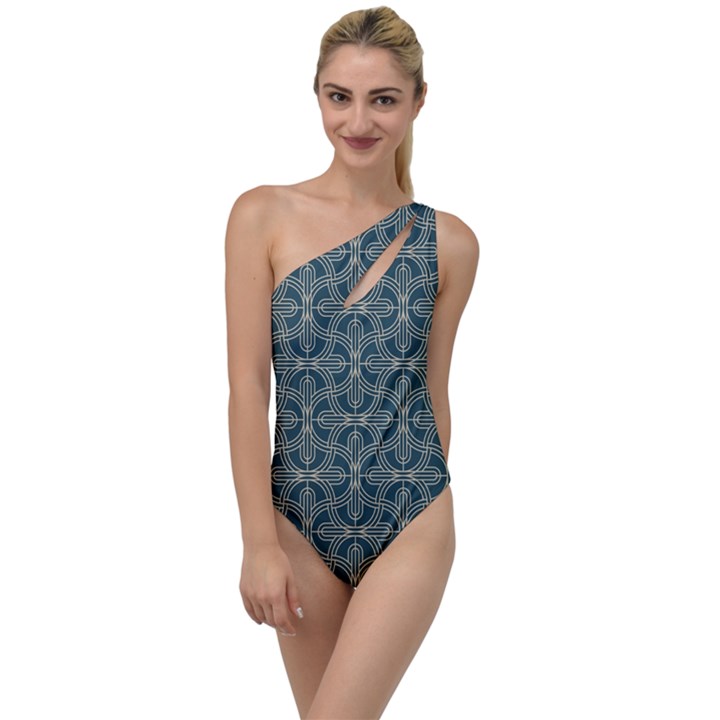 Pattern1 To One Side Swimsuit