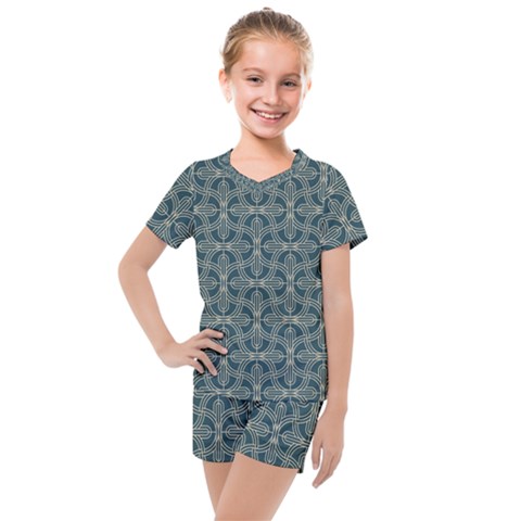 Pattern1 Kids  Mesh Tee And Shorts Set by Sobalvarro