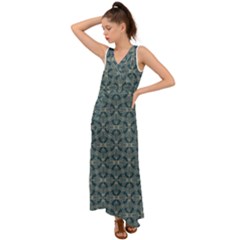 Pattern1 V-neck Chiffon Maxi Dress by Sobalvarro