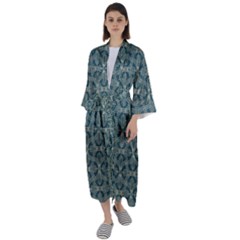 Pattern1 Maxi Satin Kimono by Sobalvarro