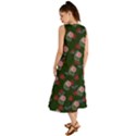 Dark Floral Butterfly Green Summer Maxi Dress View2