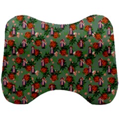 Fiola Pattern Green Head Support Cushion by snowwhitegirl