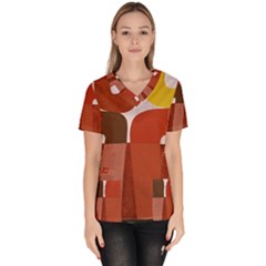 Sophie Taeuber Arp, Composition À Motifs D arceaux Ou Composition Horizontale Verticale Women s V-neck Scrub Top by Sobalvarro