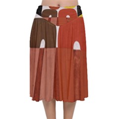 Sophie Taeuber Arp, Composition À Motifs D arceaux Ou Composition Horizontale Verticale Velvet Flared Midi Skirt by Sobalvarro