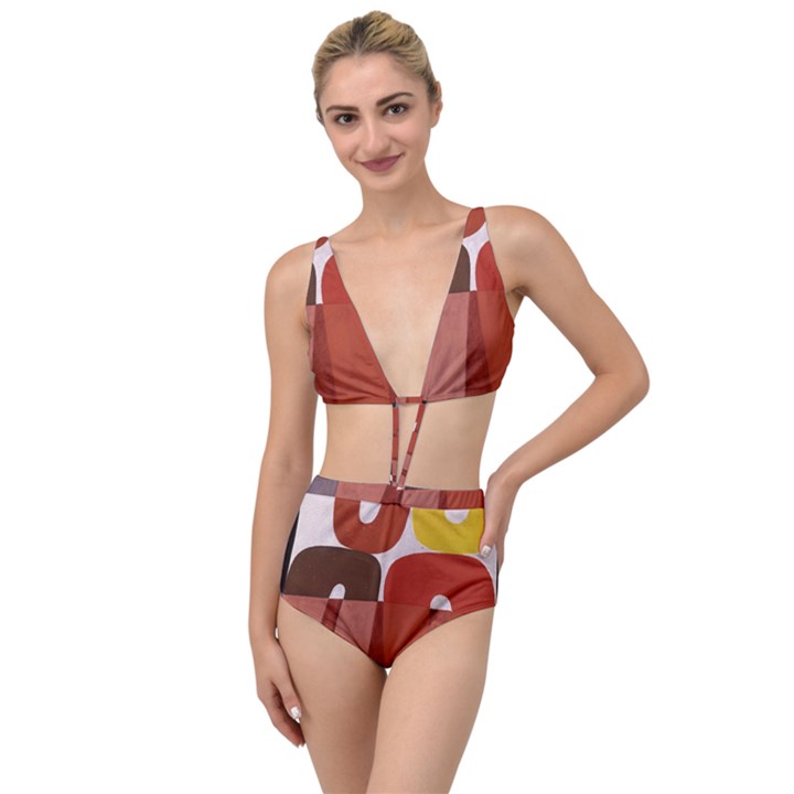 Sophie Taeuber Arp, Composition à Motifs D arceaux Ou Composition Horizontale Verticale Tied Up Two Piece Swimsuit