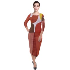 Sophie Taeuber Arp, Composition À Motifs D arceaux Ou Composition Horizontale Verticale Quarter Sleeve Midi Velour Bodycon Dress by Sobalvarro