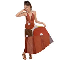 Sophie Taeuber Arp, Composition À Motifs D arceaux Ou Composition Horizontale Verticale Backless Maxi Beach Dress by Sobalvarro