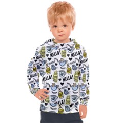 Everyday Things Pattern Kids  Hooded Pullover by Vaneshart