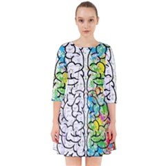 Brain Mind Psychology Idea Drawing Smock Dress by Wegoenart