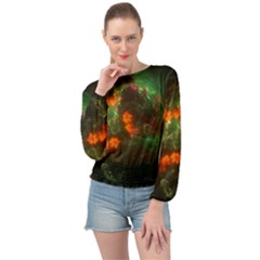 Space Cosmos Galaxy Universe Sky Banded Bottom Chiffon Top by Wegoenart