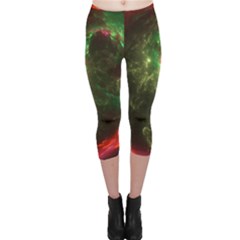 Space Cosmos Galaxy Universe Sky Capri Leggings  by Wegoenart